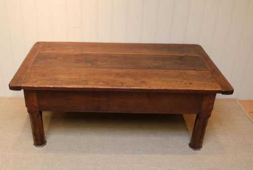Substantial Early 19th Century French Oak Low Table
