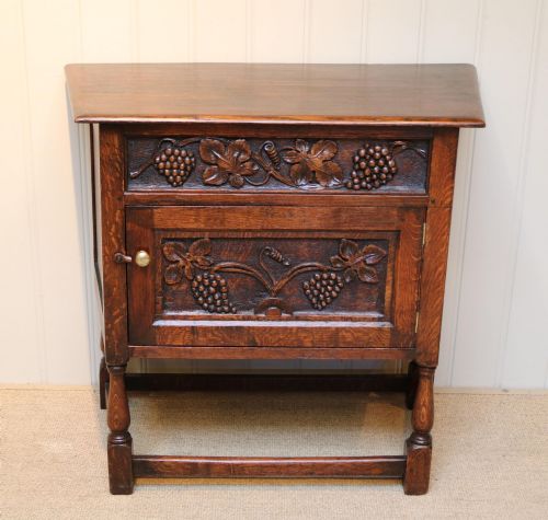 French Dark Oak Side Cabinet
