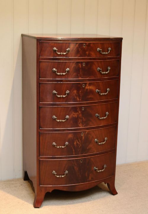Tall Bow Front Chest of Drawers