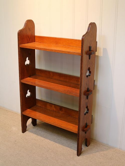 Arts and Crafts Open Oak Bookcase