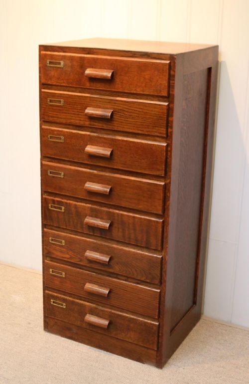 Oak Chest of Filing Drawers