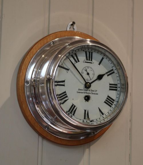 fig 1. Nickel Plated Ships Bulkhead Clock
