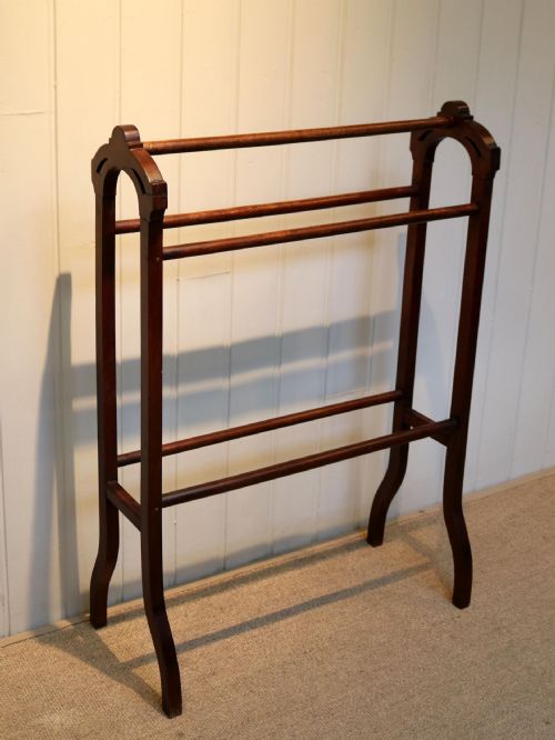 Edwardian Mahogany Towel Rail