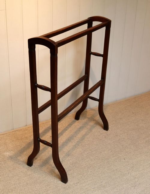 Edwardian Mahogany Towel Rail