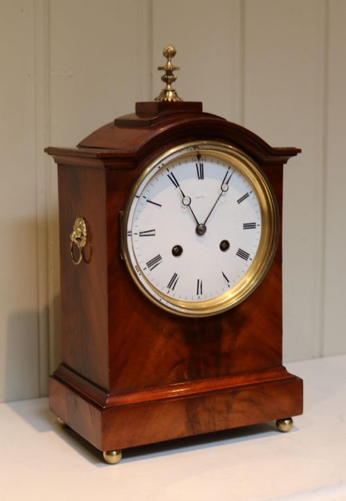 fig 1. Mahogany Bell Striking Mantel Clock By Dent