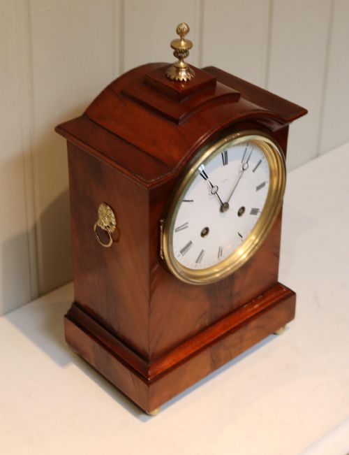 fig 4. Mahogany Bell Striking Mantel Clock By Dent