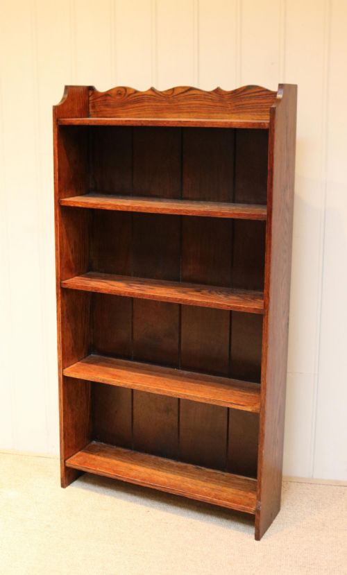 Dark Oak Open Bookcase