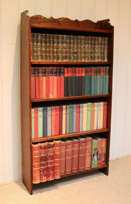 fig 1. Dark Oak Open Bookcase