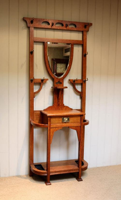 Oak Arts and Crafts Hall Stand