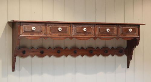 French Pitch Pine Wall Shelves