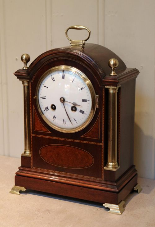 fig 1. Mahogany and Inlay Bracket Clock