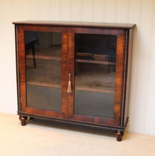 Victorian Rosewood Glazed Bookcase