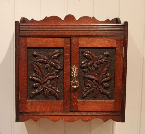 Victorian Carved Wall Cabinet