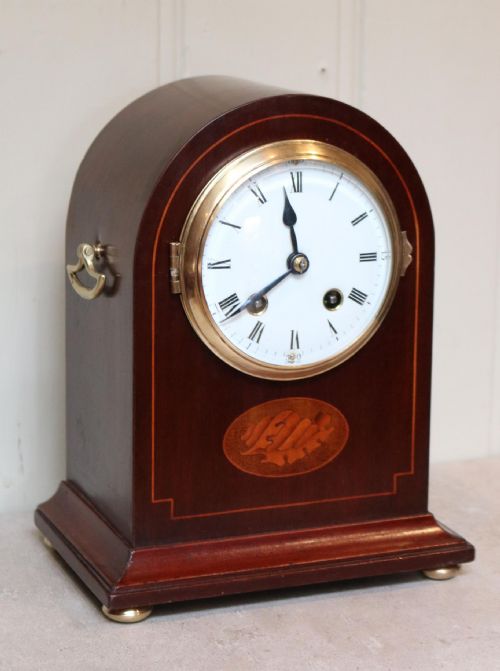 Mahogany Arch Top Mantel Clock