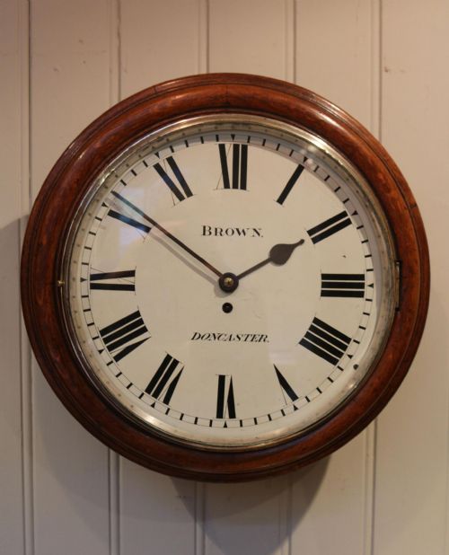 Large Oak Factory Wall Dial Clock