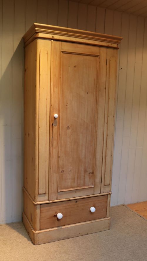 Victorian Single Pine Wardrobe