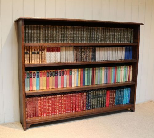 Large Solid Oak Open Bookcase