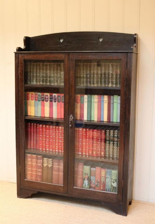 Arts and Crafts Dark Oak Bookcase