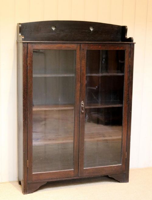 fig 1. Arts And Crafts Dark Oak Bookcase