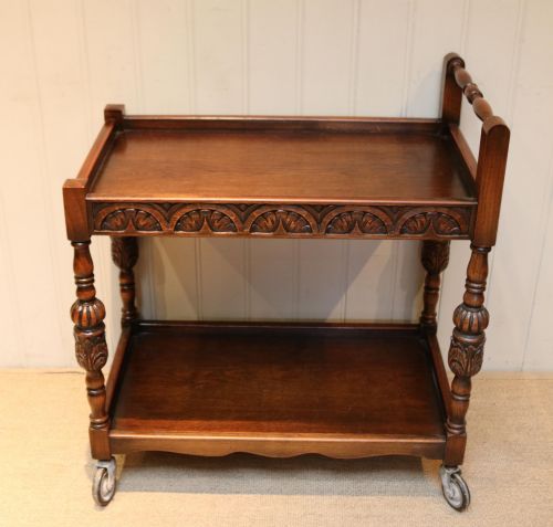 Carved Oak Trolley