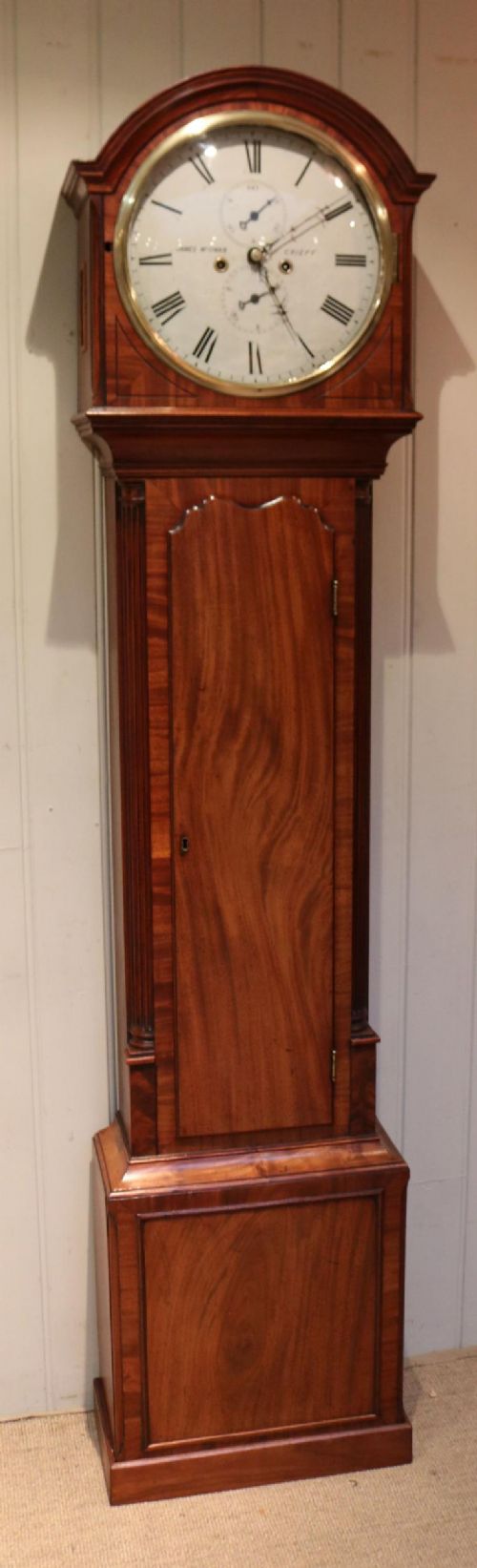 fig 1. Small Scottish Mahogany Longcase Clock