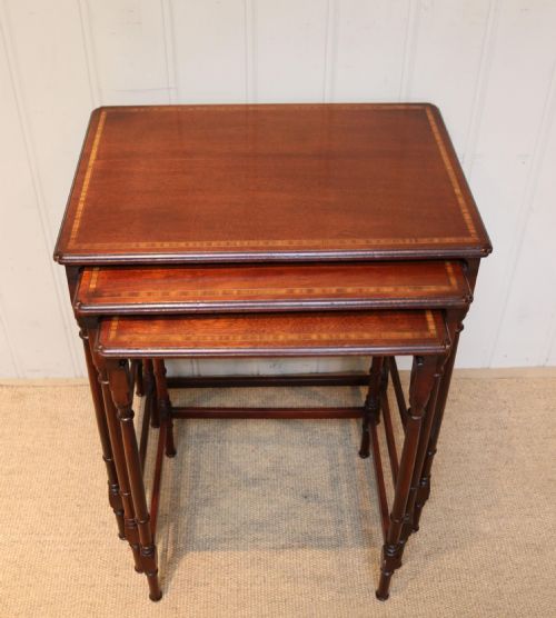 Mahogany Nest of Three Tables