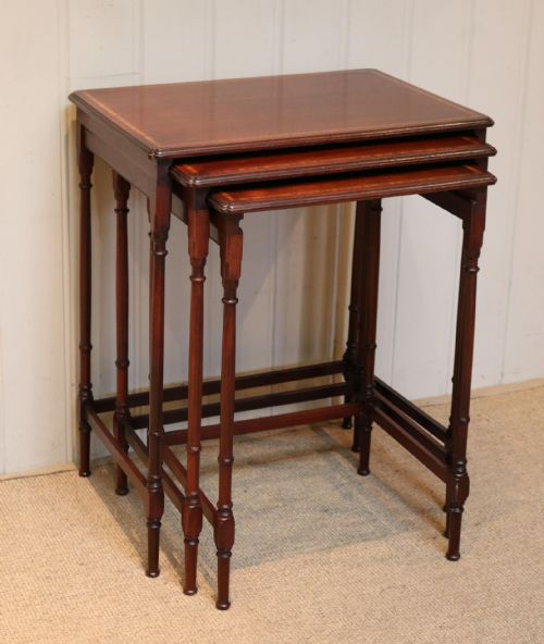 fig 1. Mahogany Nest Of Three Tables