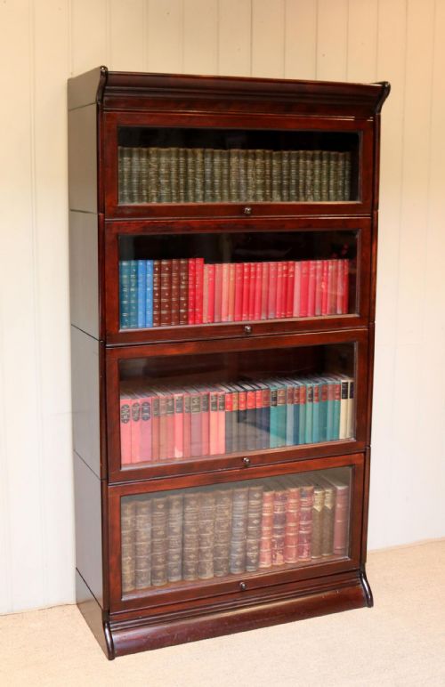 Mahogany Four Tier Stacking Bookcase