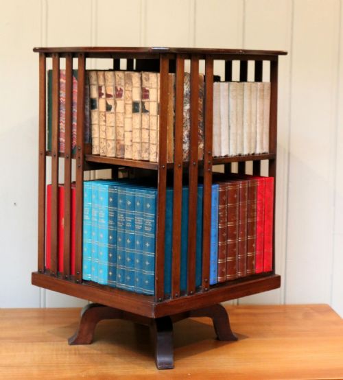Edwardian Small Proportioned Low Mahogany Revolving Bookcase