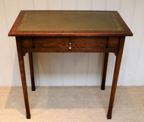 Small Proportioned Edwardian Oak Writing Desk