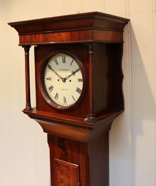 19TH CENTURY MAHOGANY GRANDMOTHER CLOCK - ADDITIONAL PHOTO 1
