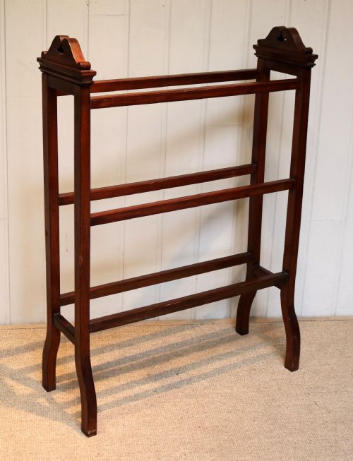 Edwardian Walnut Towel Rail