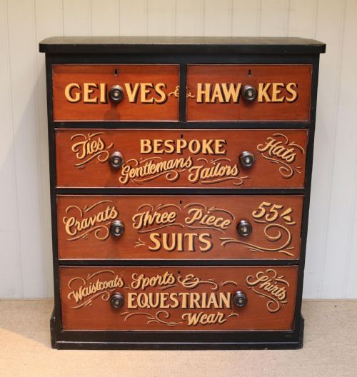 Victorian Mahogany Sign Written Chest of Drawers