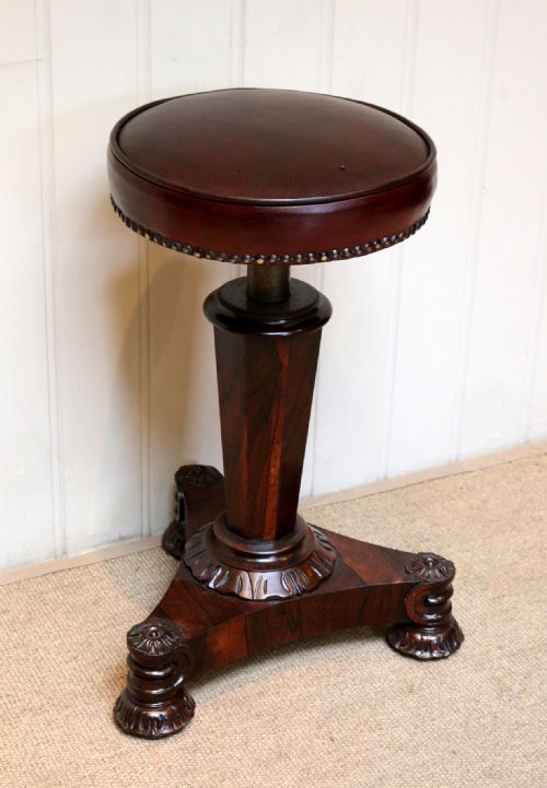 fig 1. William IV Rosewood Piano Stool