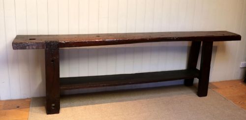 Long Rustic Beech Work Bench