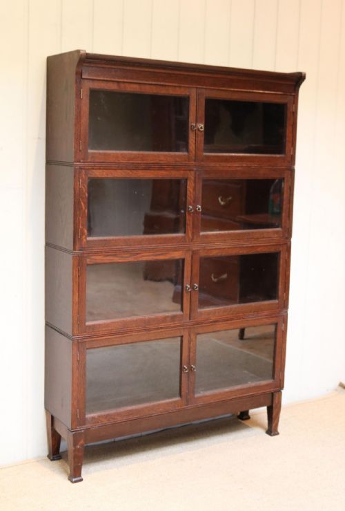 fig 1. Oak Four Section Bookcase