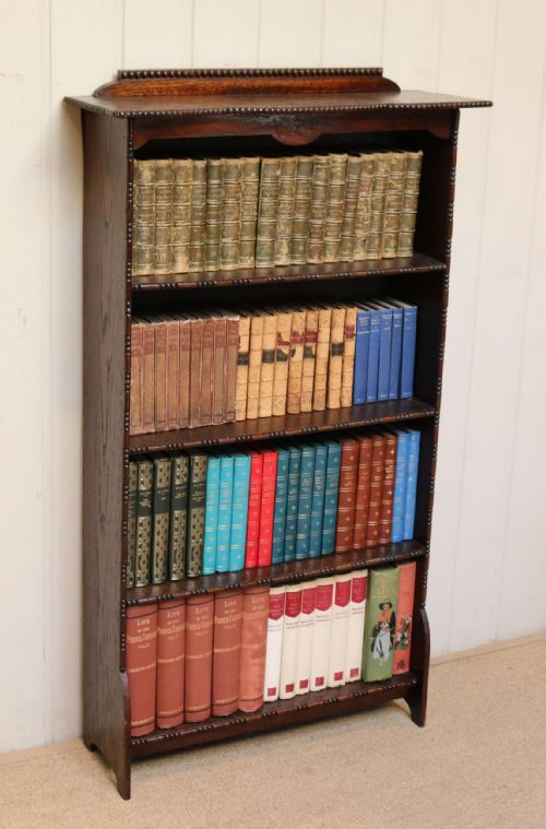 Dark Oak Open Bookcase