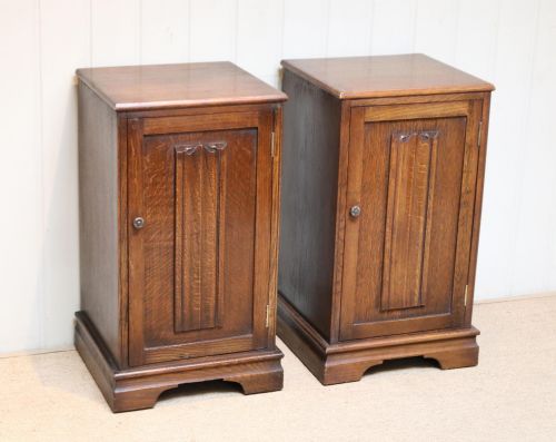 Pair of Oak Bedside Cabinets