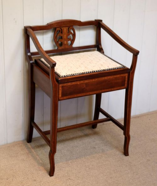 Edwardian Mahogany Piano Stool