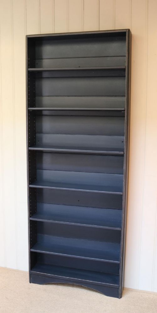 fig 1. Tall Painted Oak Open Bookcase