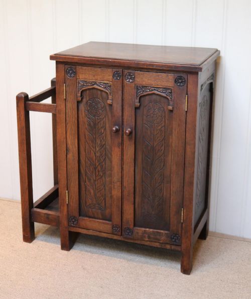 Edwardian Oak Hall Cabinet