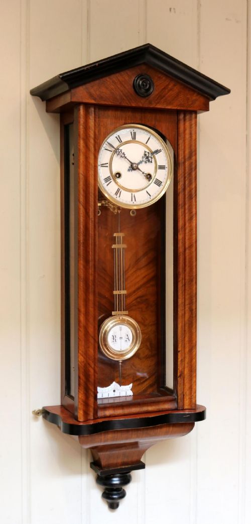 Walnut Vienna Spring Driven Regulator Wall Clock