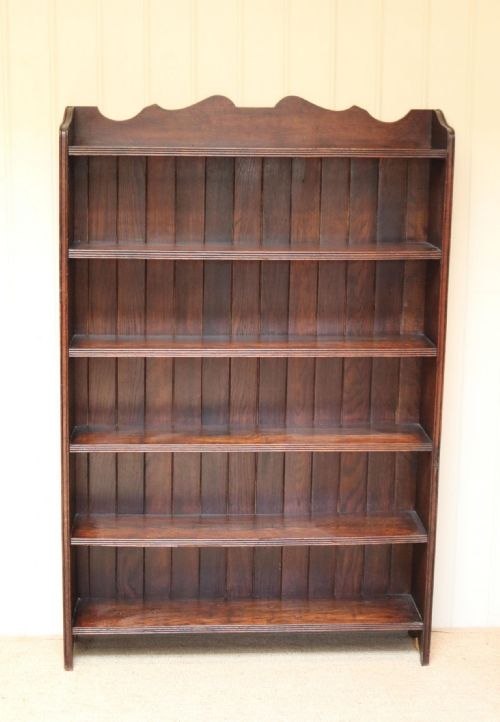 fig 1. Solid Oak Open Bookcase