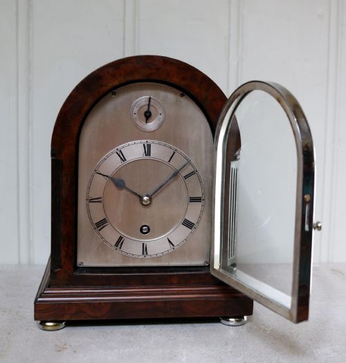 fig 2. Burr Walnut Arch Top Bracket Clock