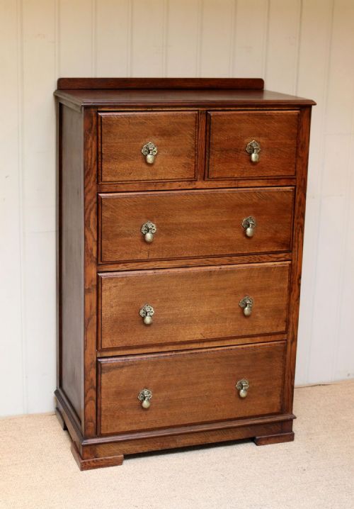 Tall Oak Chest of Drawers