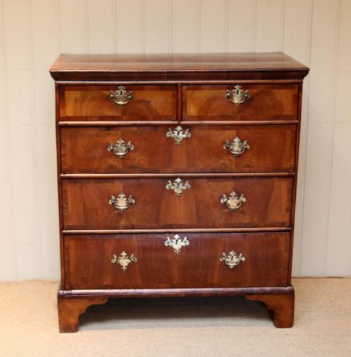 Mid 18th Century Walnut & Pine Chest of Drawers