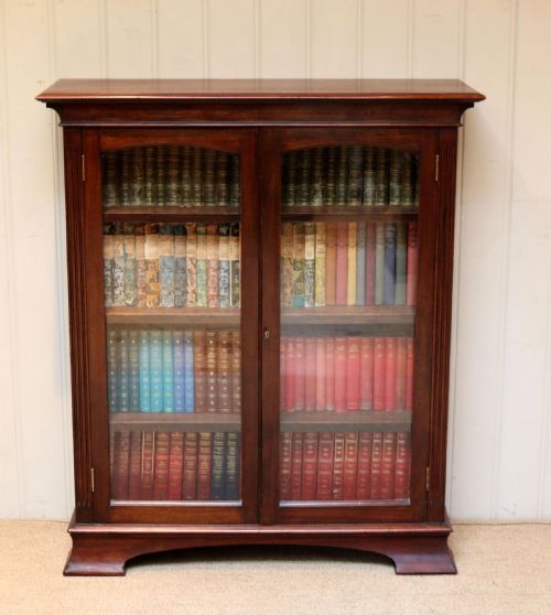 Edwardian Mahogany Glazed Bookcase