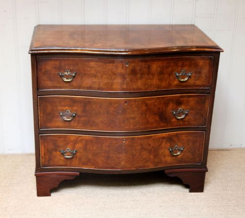 Walnut Serpentine Front Chest of Drawers