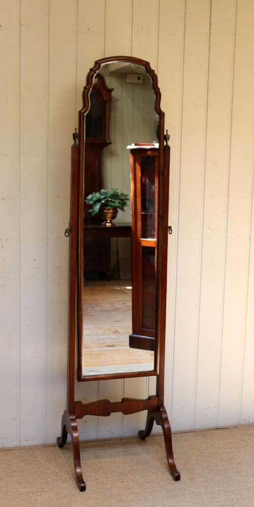 Walnut Cheval Mirror