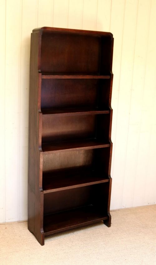 Oak Art Deco Open Bookcase